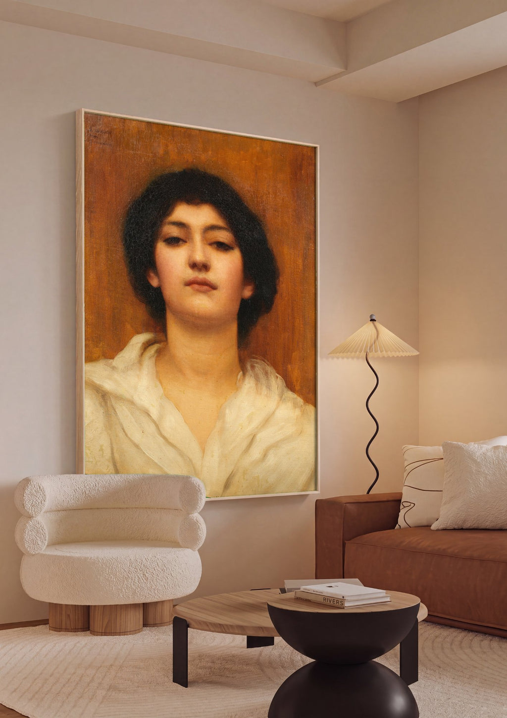 Quadro Decorativo A Young Girl - John William Godward em ambiente decorado