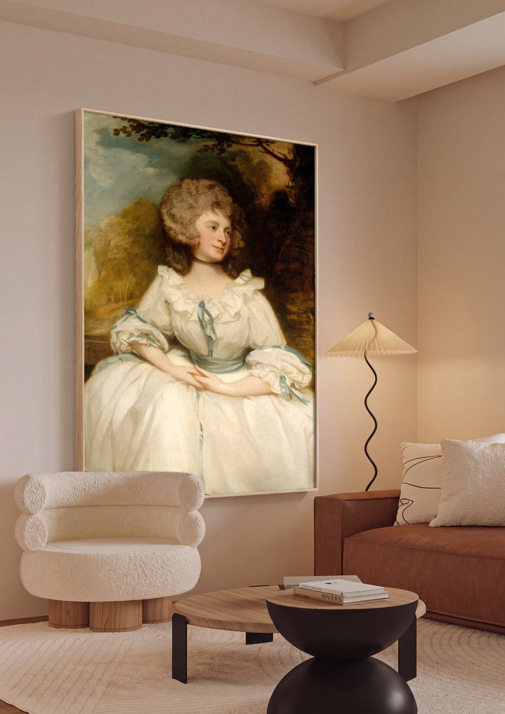 Quadro Decorativo Retrato de Lady Hamilton - George Romney em ambiente decorado