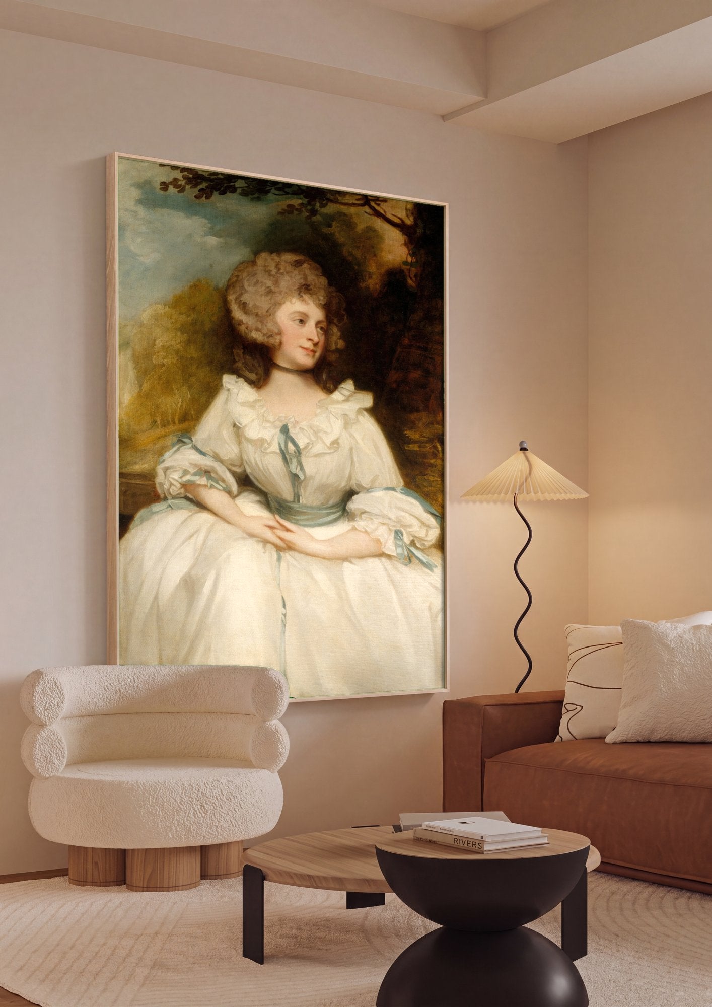 Quadro Decorativo Retrato de Lady Hamilton - George Romney em ambiente decorado