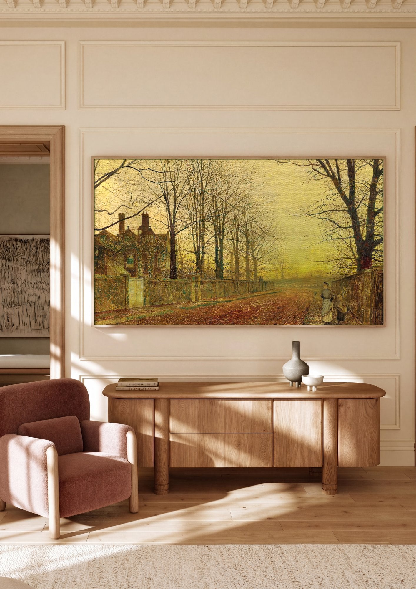Quadro Decorativo Outono Britânico - Grimshaw em ambiente decorado