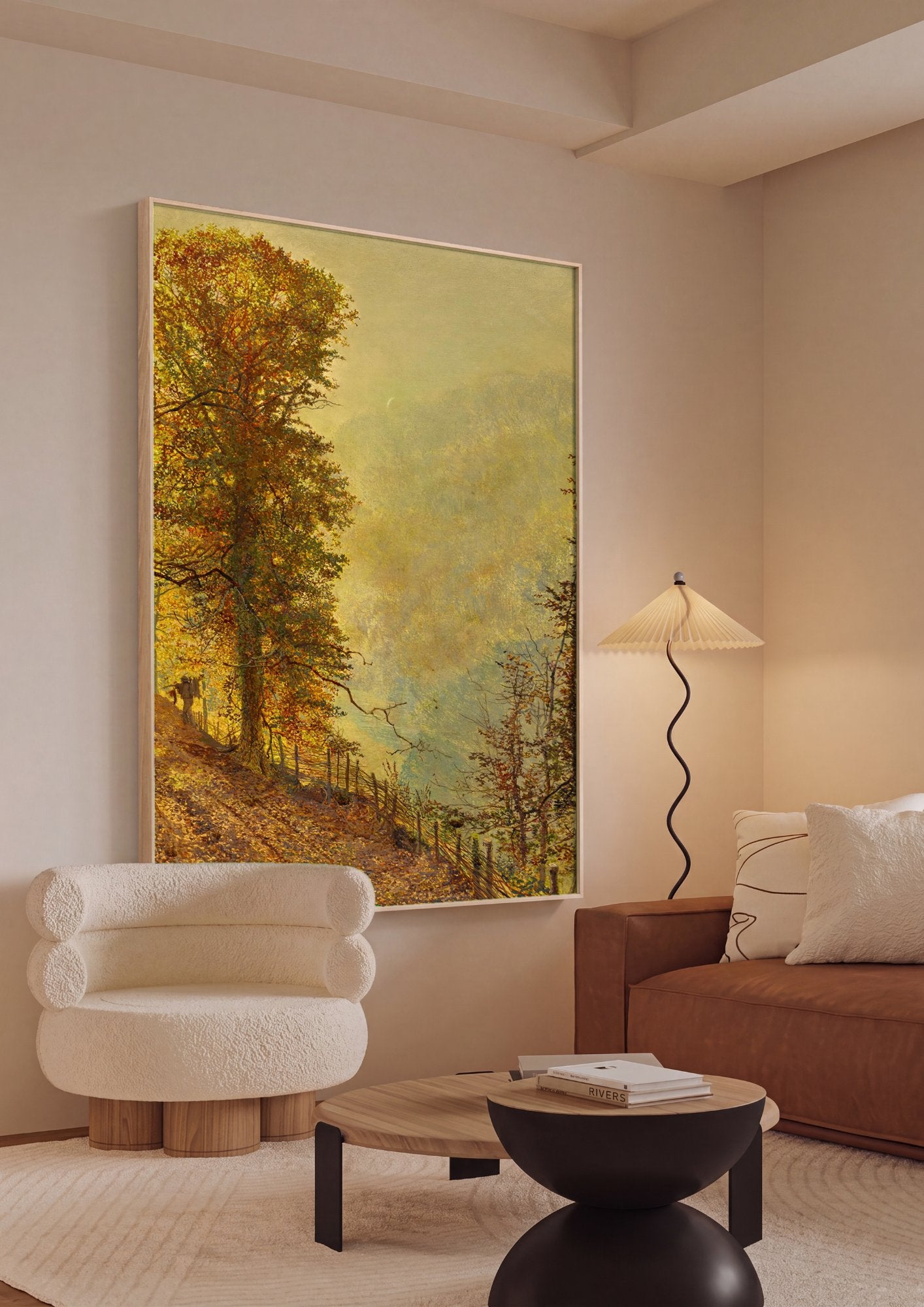 Quadro Decorativo Paisagem Outonal - Grimshaw em ambiente decorado