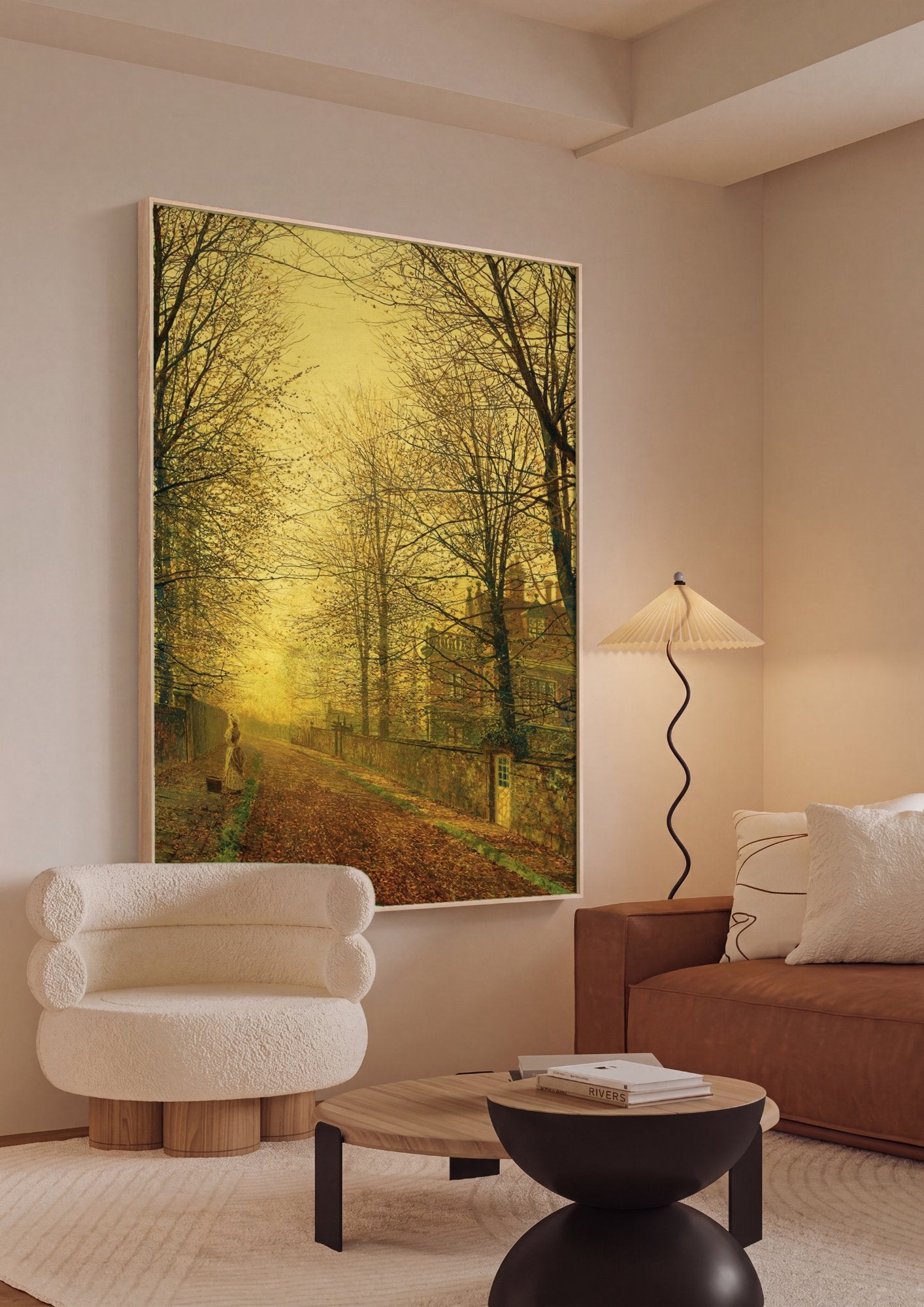 Quadro Decorativo Paisagem Outonal - Grimshaw em ambiente decorado