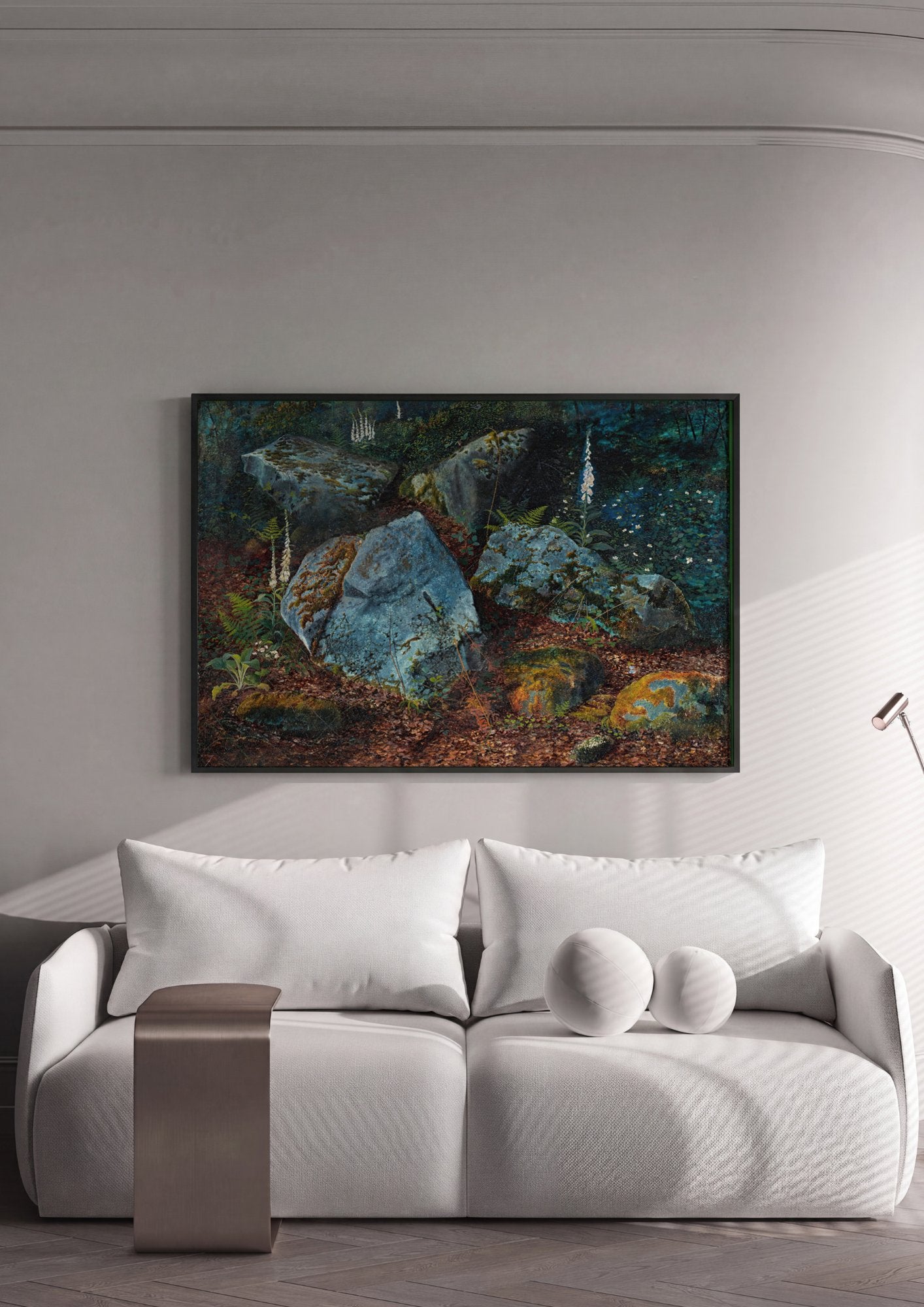 Quadro Decorativo Floresta Mística - Grimshaw em ambiente decorado