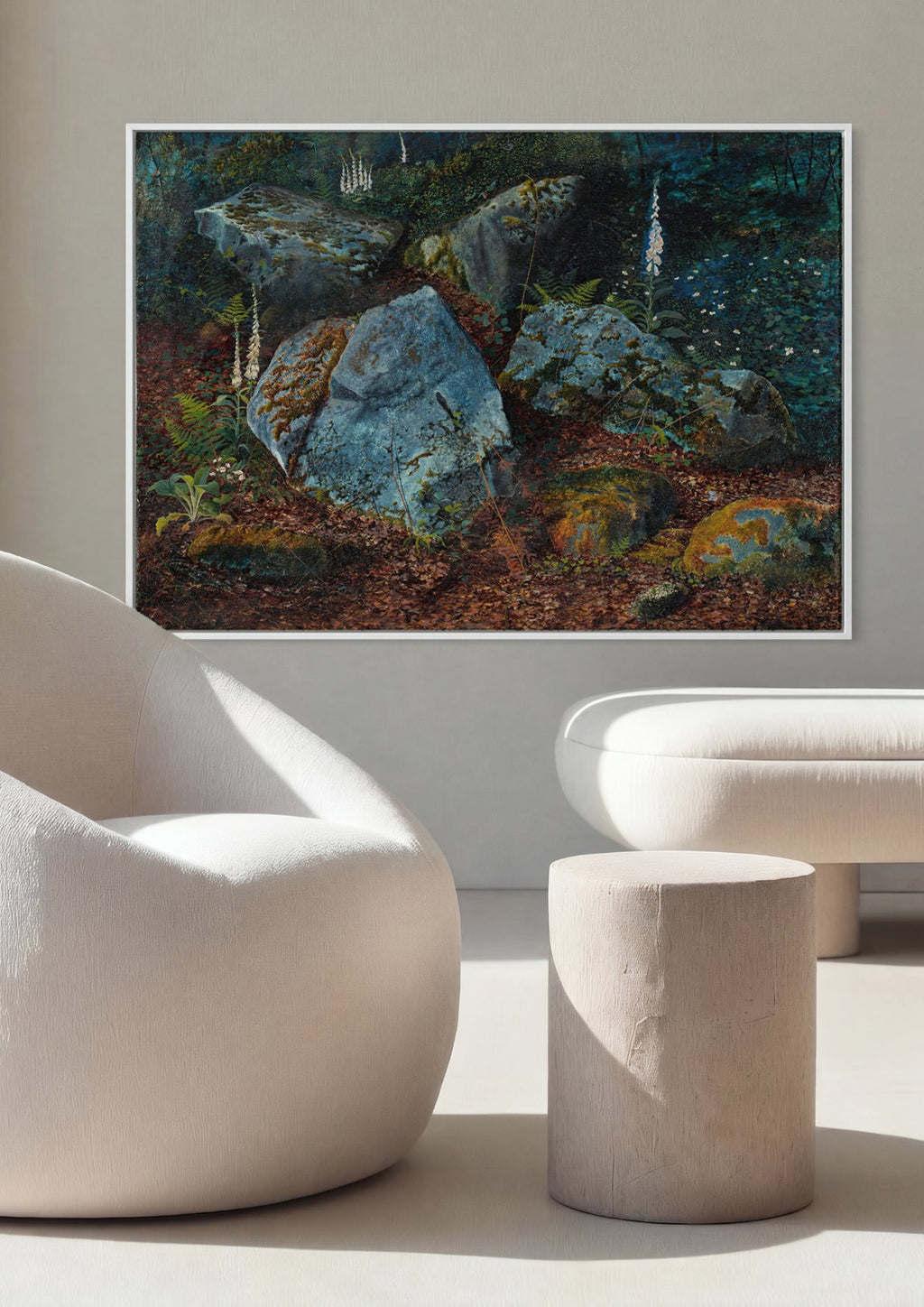 Quadro Decorativo Floresta Mística - Grimshaw em ambiente decorado