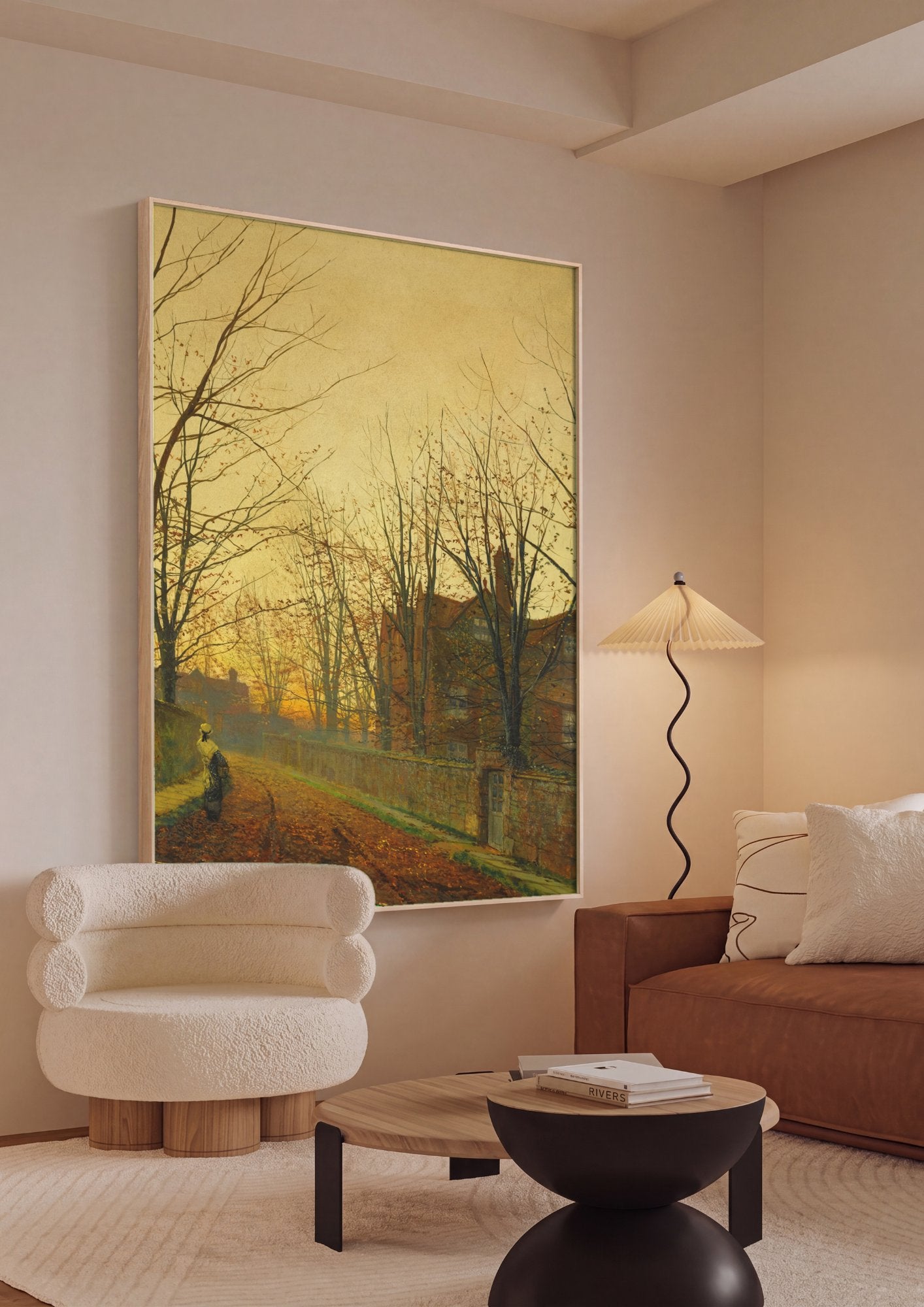 Quadro Decorativo Outono Britânico - Grimshaw em ambiente decorado