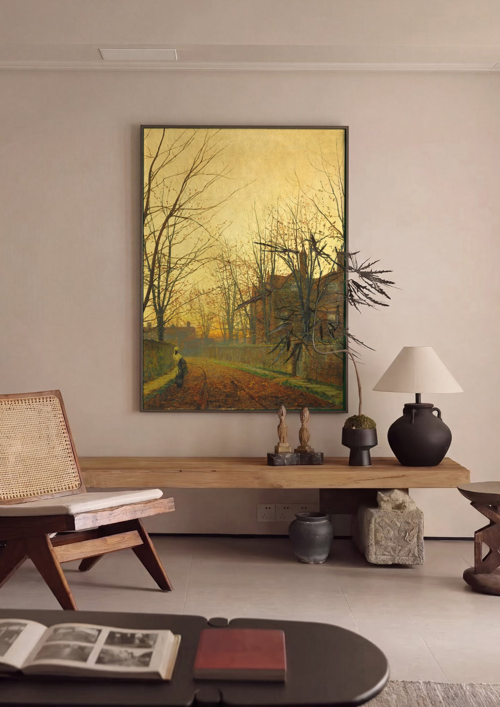 Quadro Decorativo Outono Britânico - Grimshaw em ambiente decorado