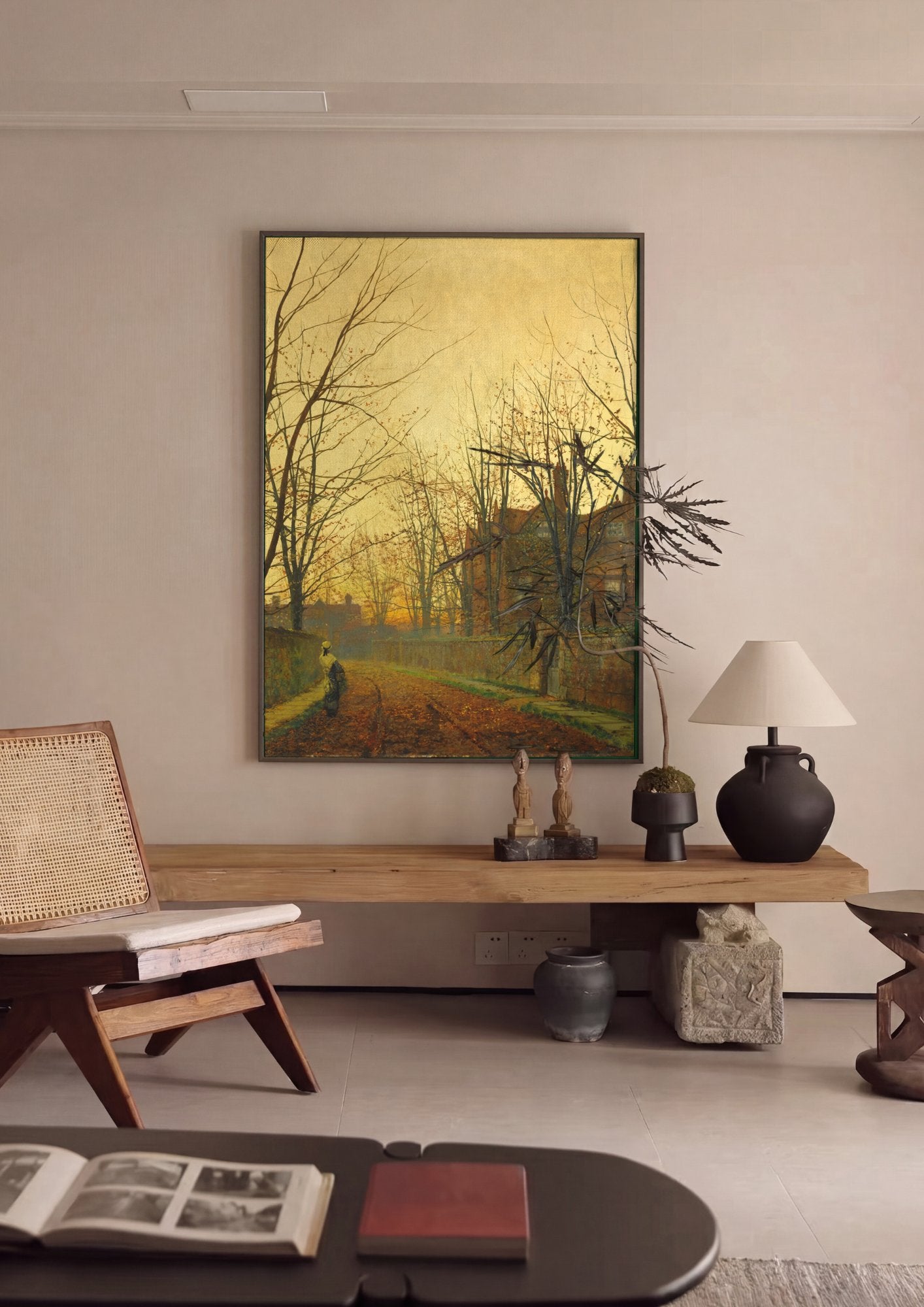 Quadro Decorativo Outono Britânico - Grimshaw em ambiente decorado