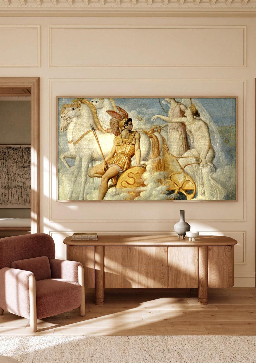 Quadro Decorativo A Cólera de Aquiles - Ingres em ambiente decorado