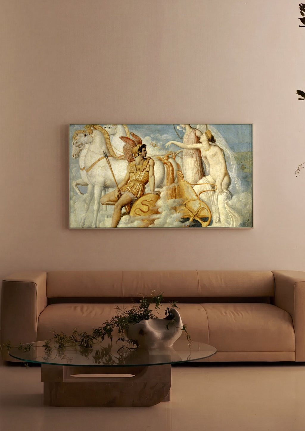 Quadro Decorativo A Cólera de Aquiles - Ingres em ambiente decorado