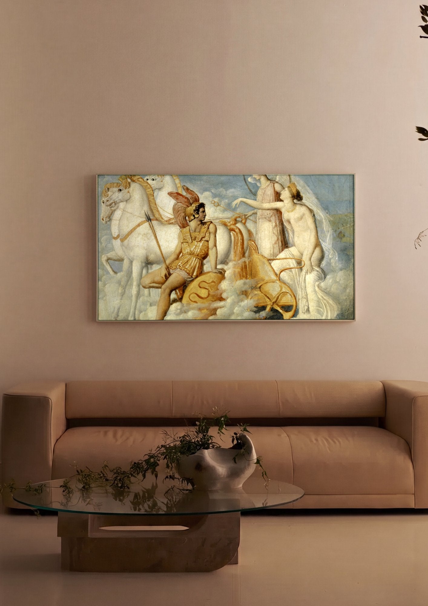 Quadro Decorativo A Cólera de Aquiles - Ingres em ambiente decorado
