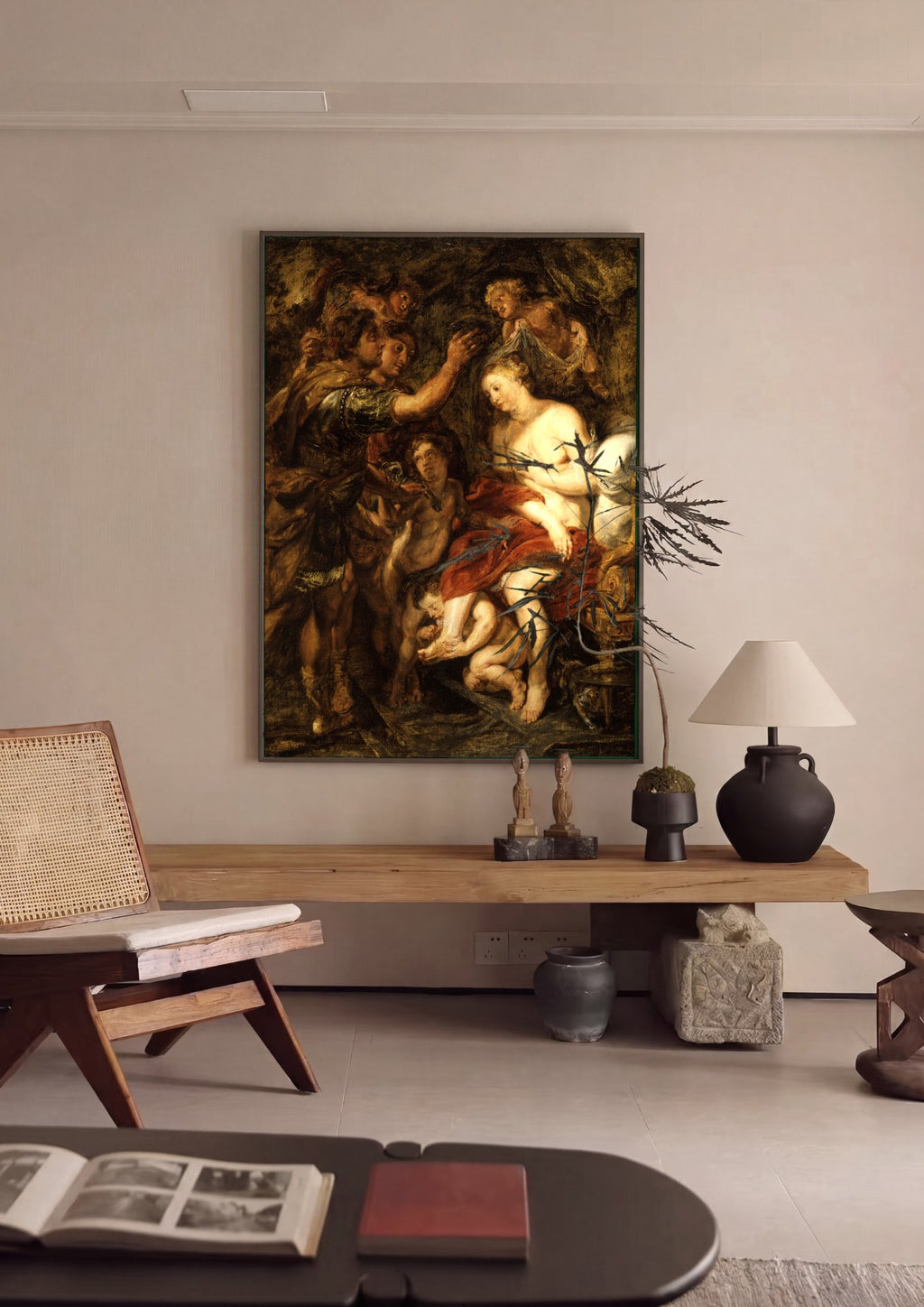 Quadro Decorativo A Coroacao da Heroina - Rubens em ambiente decorado