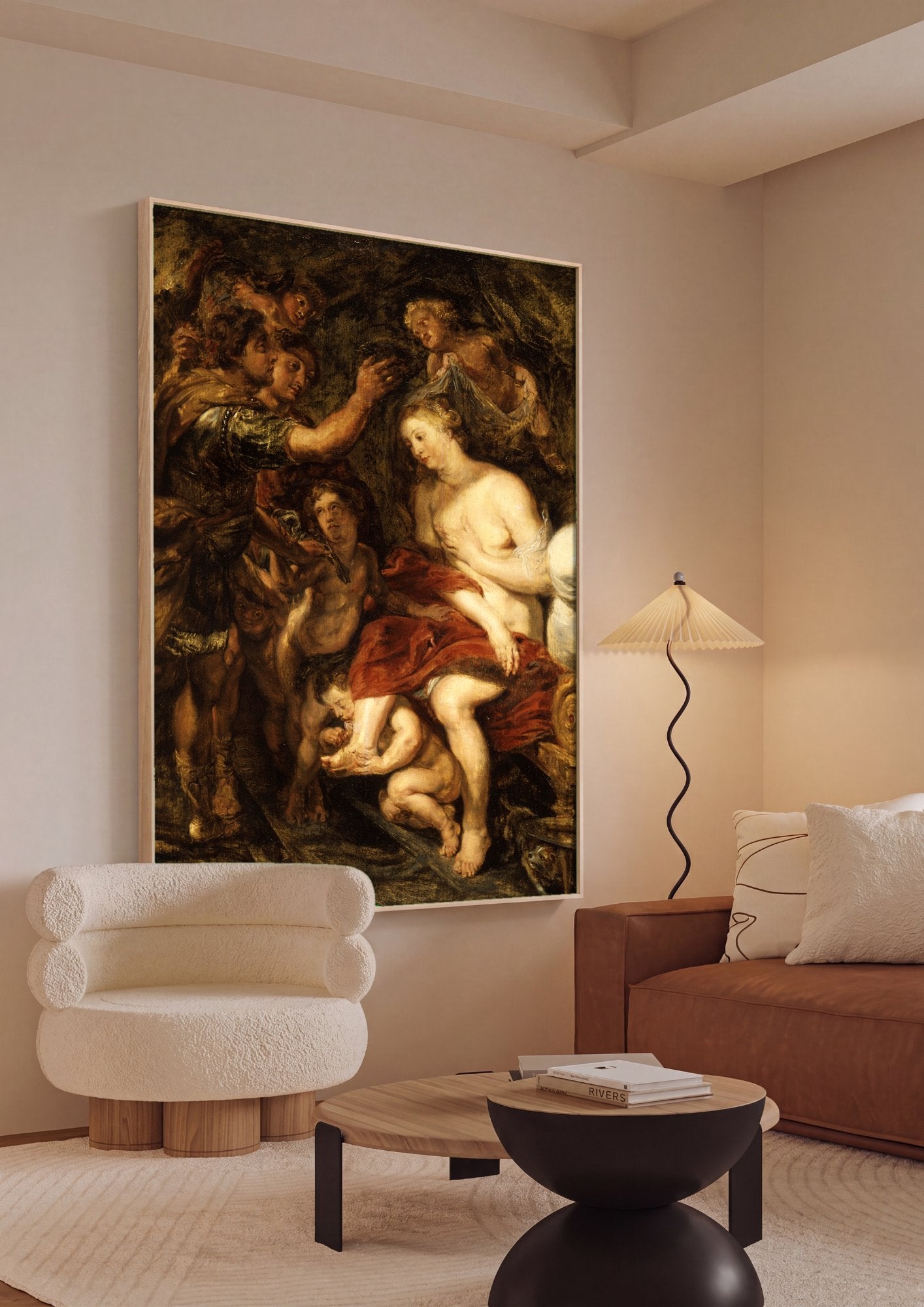 Quadro Decorativo A Coroacao da Heroina - Rubens em ambiente decorado