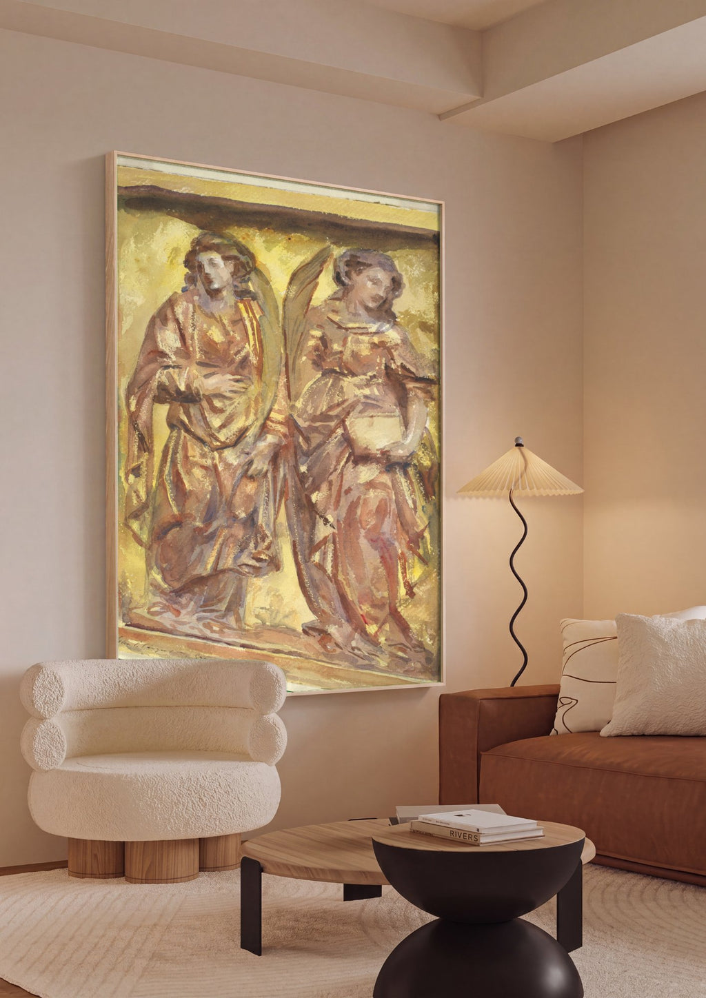 Quadro Decorativo Anjos de Luz - John Singer Sargent em ambiente decorado