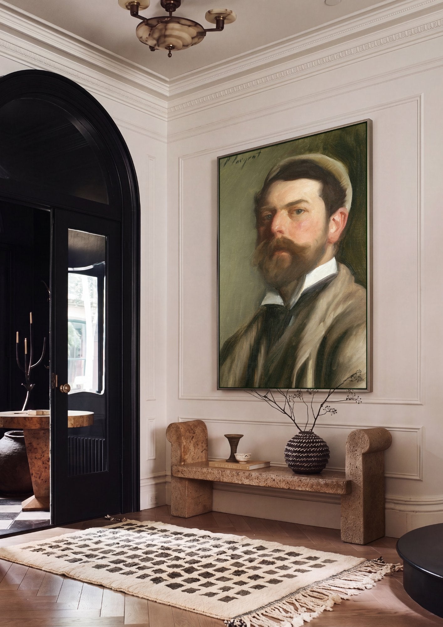 Quadro Decorativo Autorretrato - John Singer Sargent em ambiente decorado