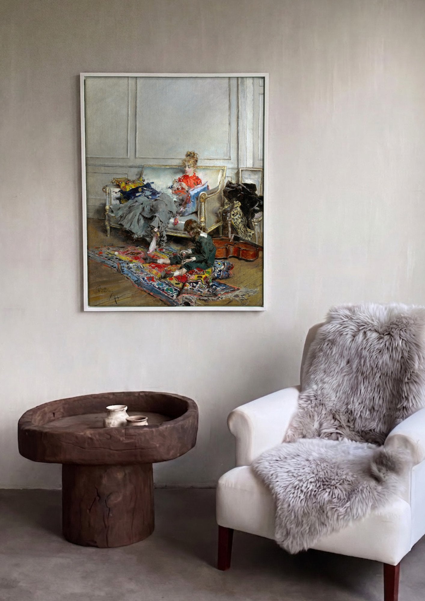 Quadro Decorativo A Costura – Boldini em ambiente decorado