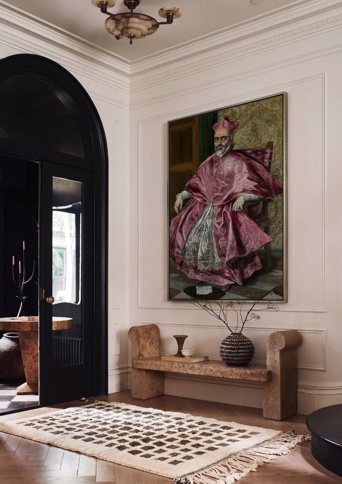 Quadro Decorativo Cardeal Fernando Niño de Guevara - El Greco em ambiente decorado