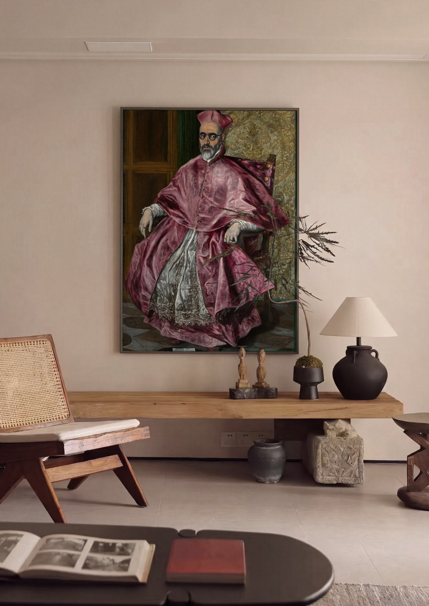Quadro Decorativo Cardeal Fernando Niño de Guevara - El Greco em ambiente decorado