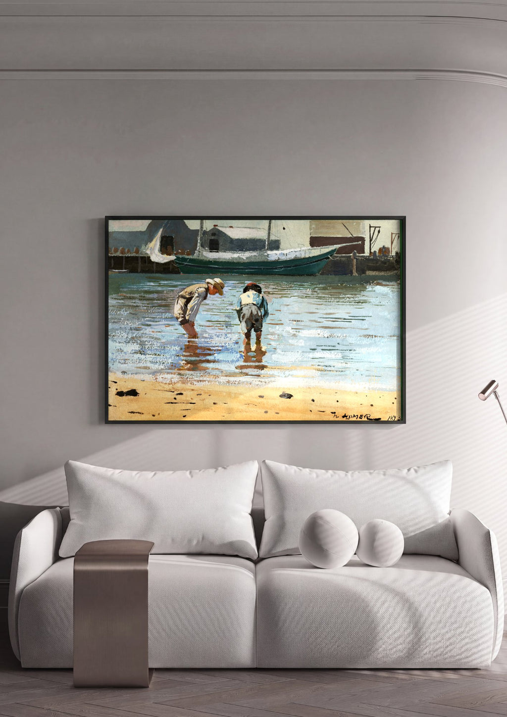 Quadro Decorativo Boys in a Pasture - Winslow Homer em ambiente decorado