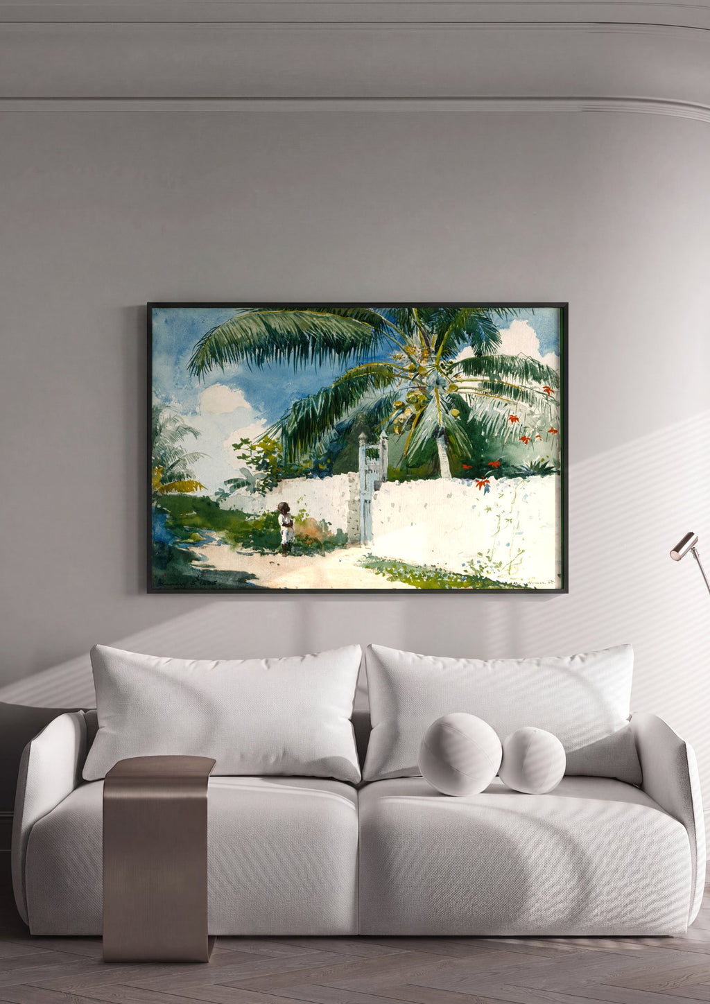 Quadro Decorativo A Voz do Convento - Winslow Homer em ambiente decorado