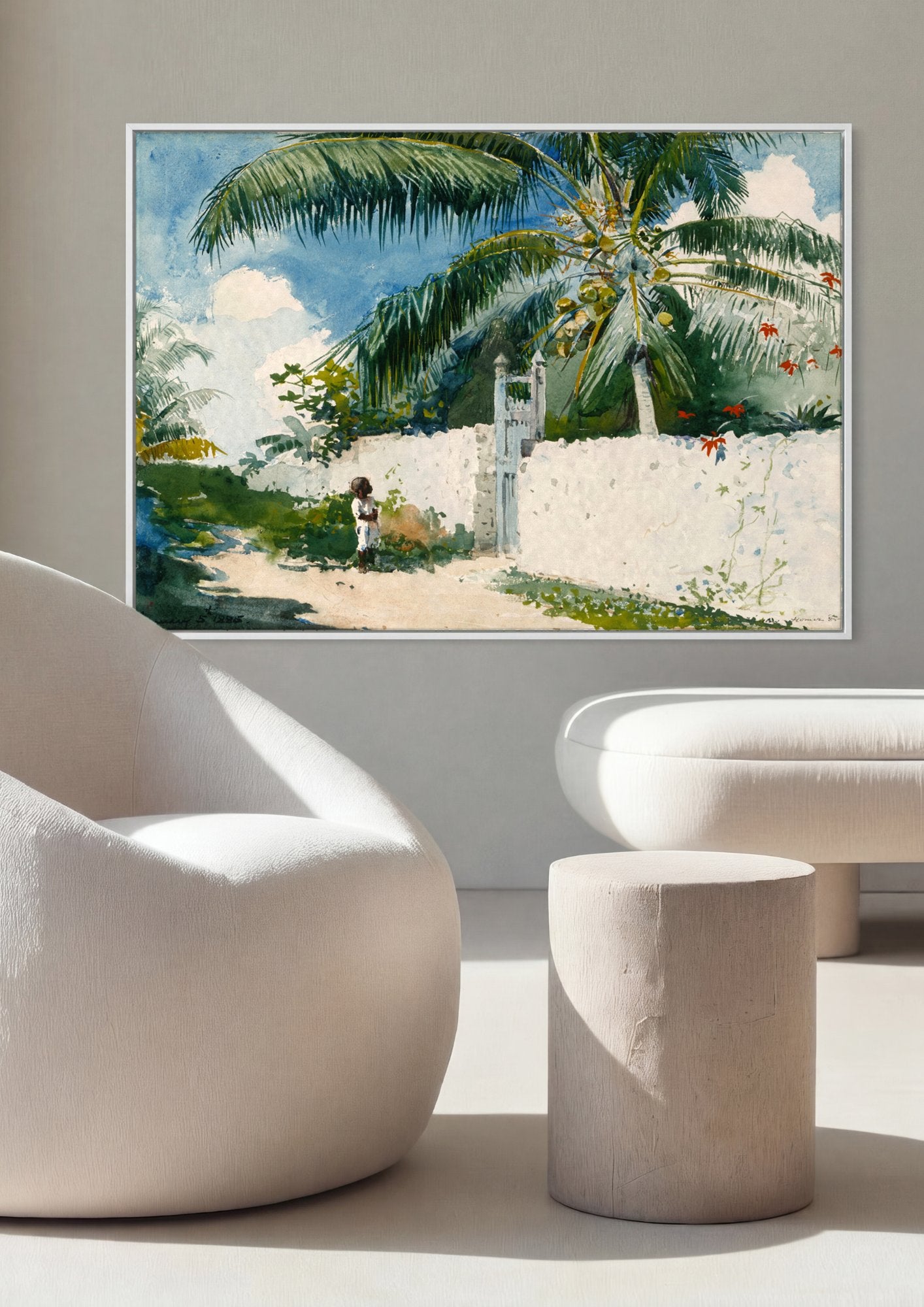 Quadro Decorativo A Voz do Convento - Winslow Homer em ambiente decorado
