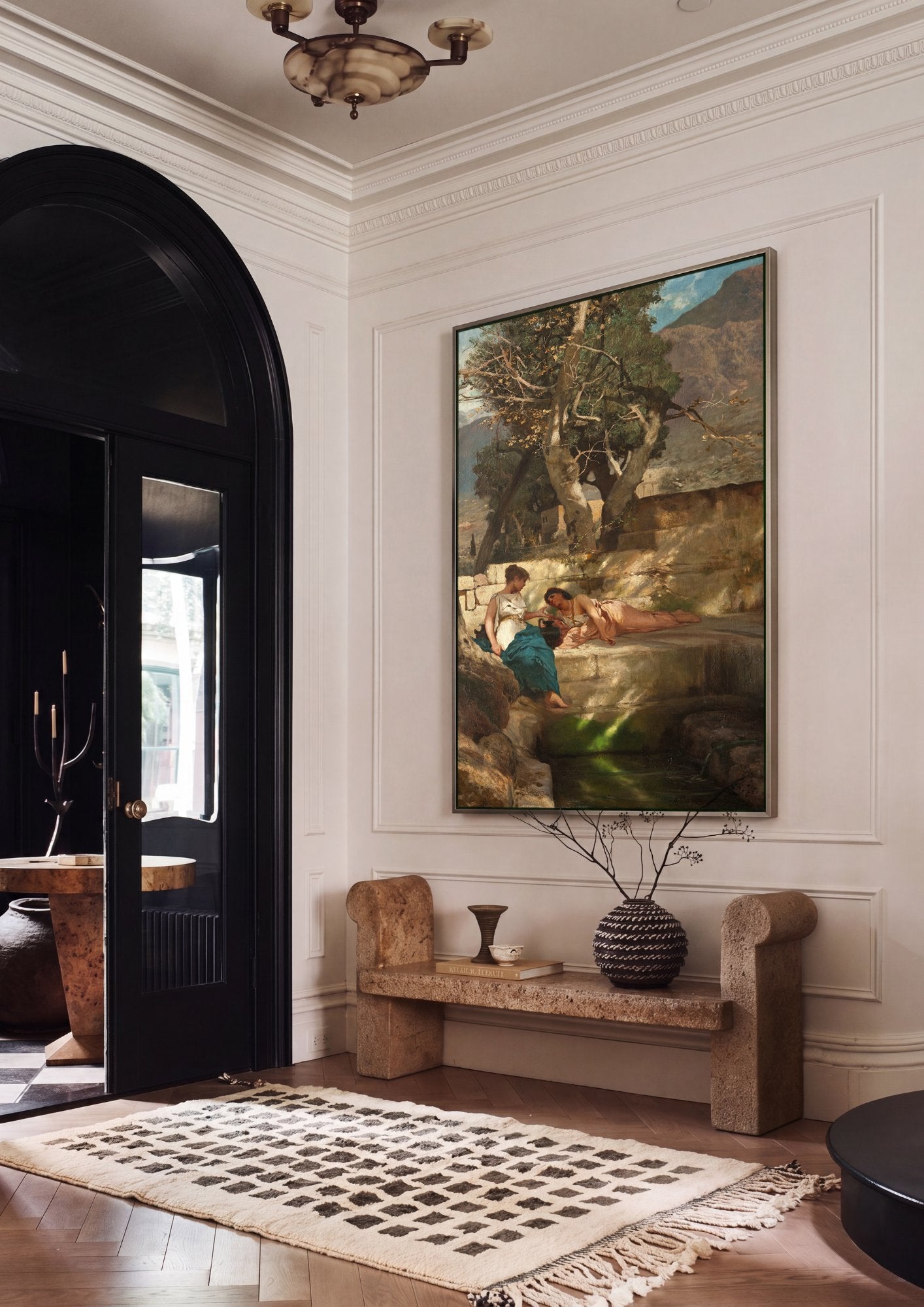 Quadro Decorativo A Fonte - Henryk Siemiradzki em ambiente decorado
