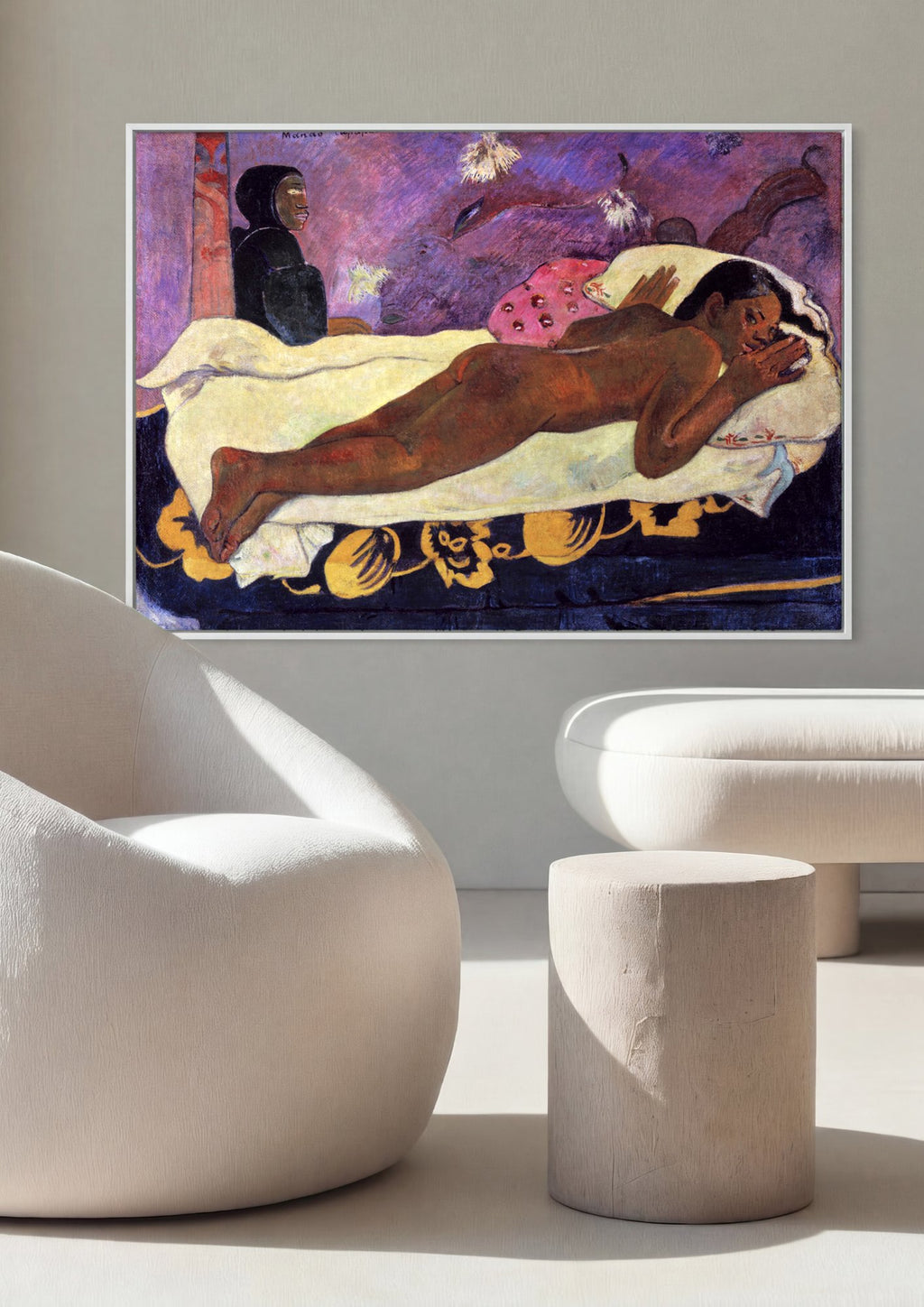Quadro Decorativo Manao Tupapau (O Espírito dos Mortos) - Gauguin em ambiente decorado
