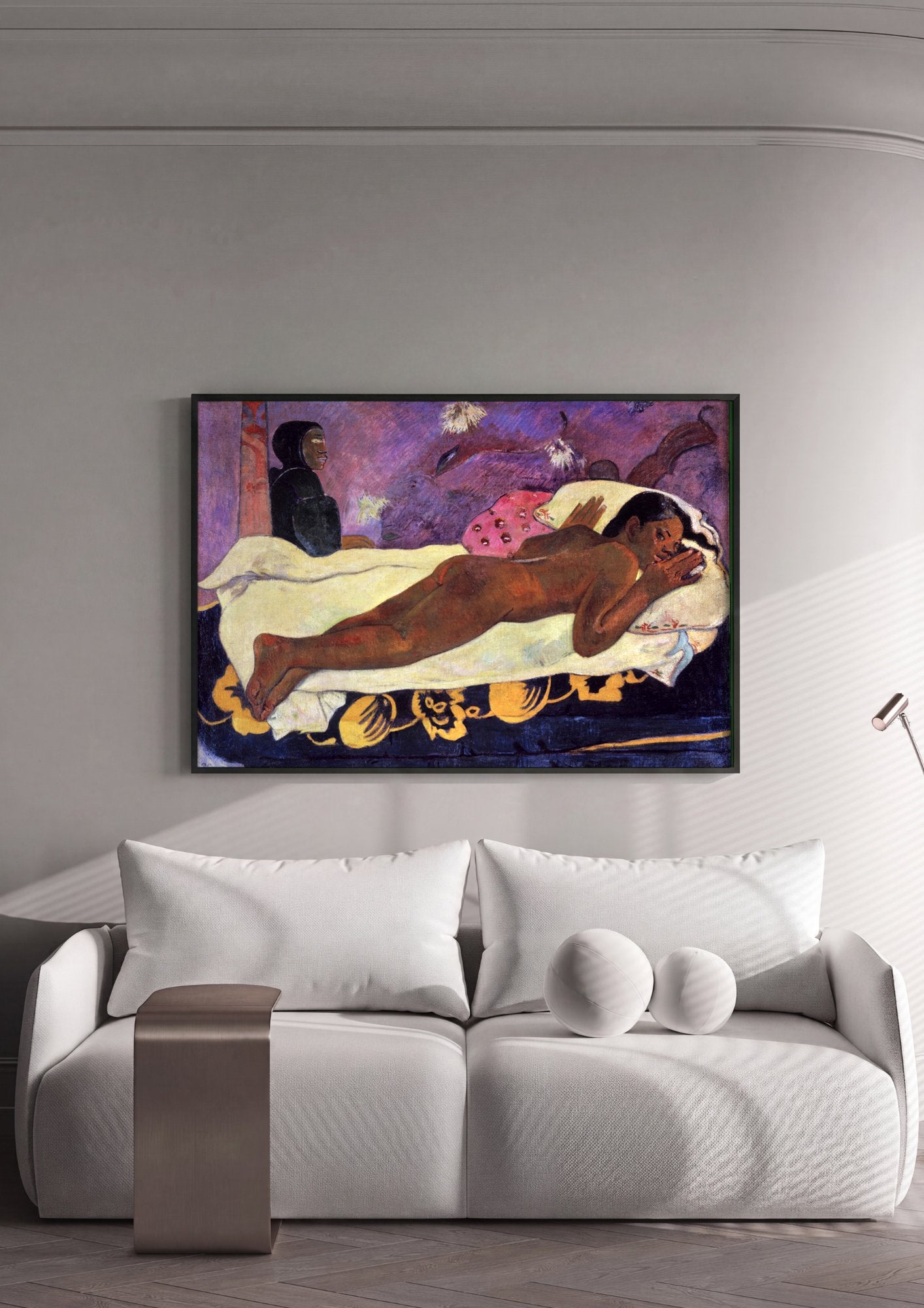 Quadro Decorativo Manao Tupapau (O Espírito dos Mortos) - Gauguin em ambiente decorado