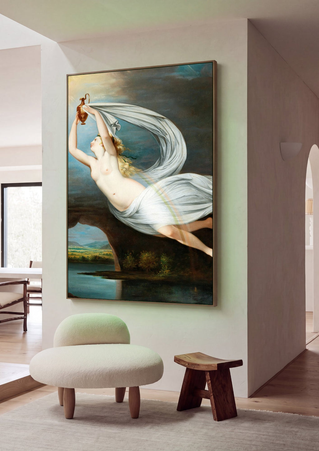 Quadro Decorativo Aurora - Anne-Louis Girodet em ambiente decorado