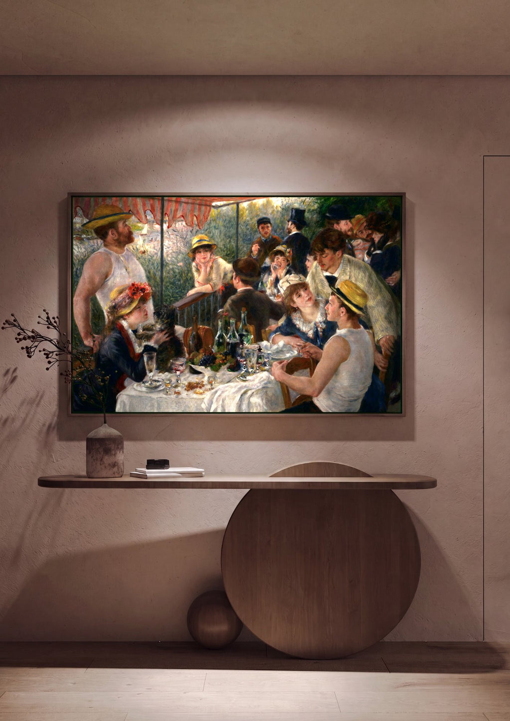 Quadro Decorativo O Almoço dos Barqueiros - Renoir em ambiente decorado
