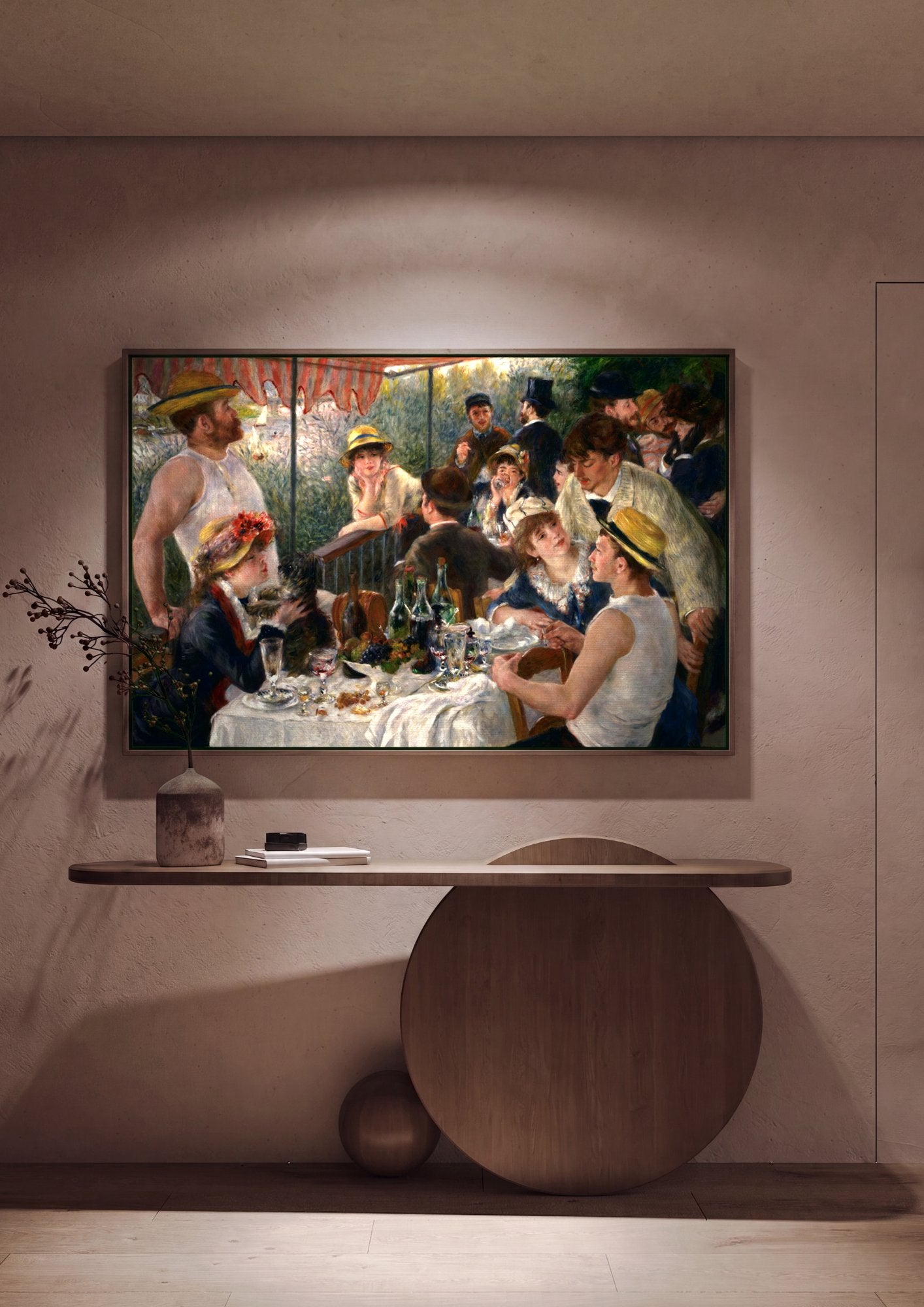 Quadro Decorativo O Almoço dos Barqueiros - Renoir em ambiente decorado