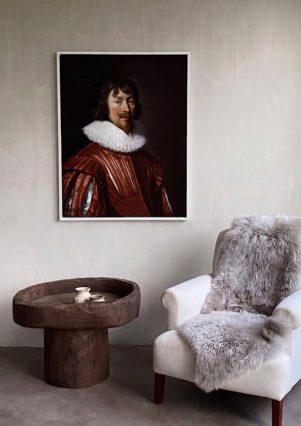 Quadro Decorativo Retrato de Cavalheiro - Daniël Mijtens em ambiente decorado