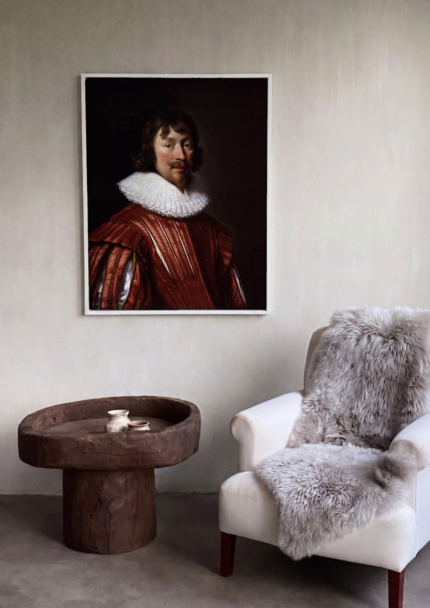 Quadro Decorativo Retrato de Cavalheiro - Daniël Mijtens em ambiente decorado