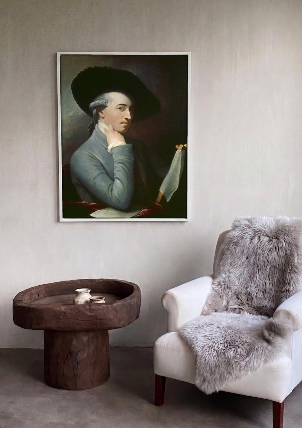 Quadro Decorativo: Retrato de Cavalheiro - Benjamin West em ambiente decorado