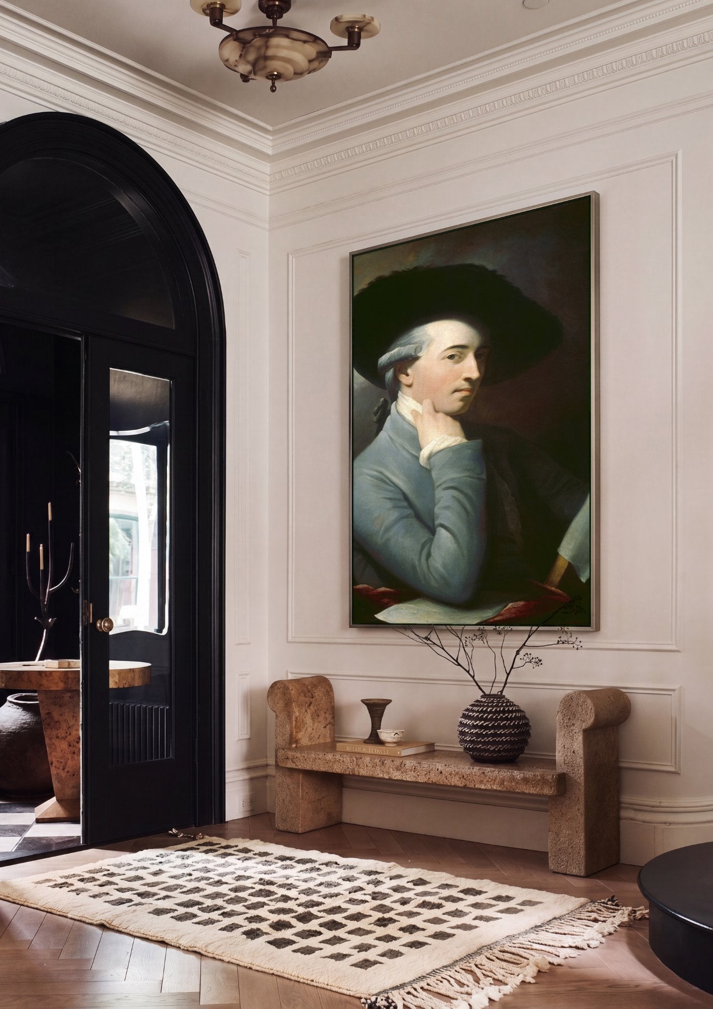Quadro Decorativo: Retrato de Cavalheiro - Benjamin West em ambiente decorado