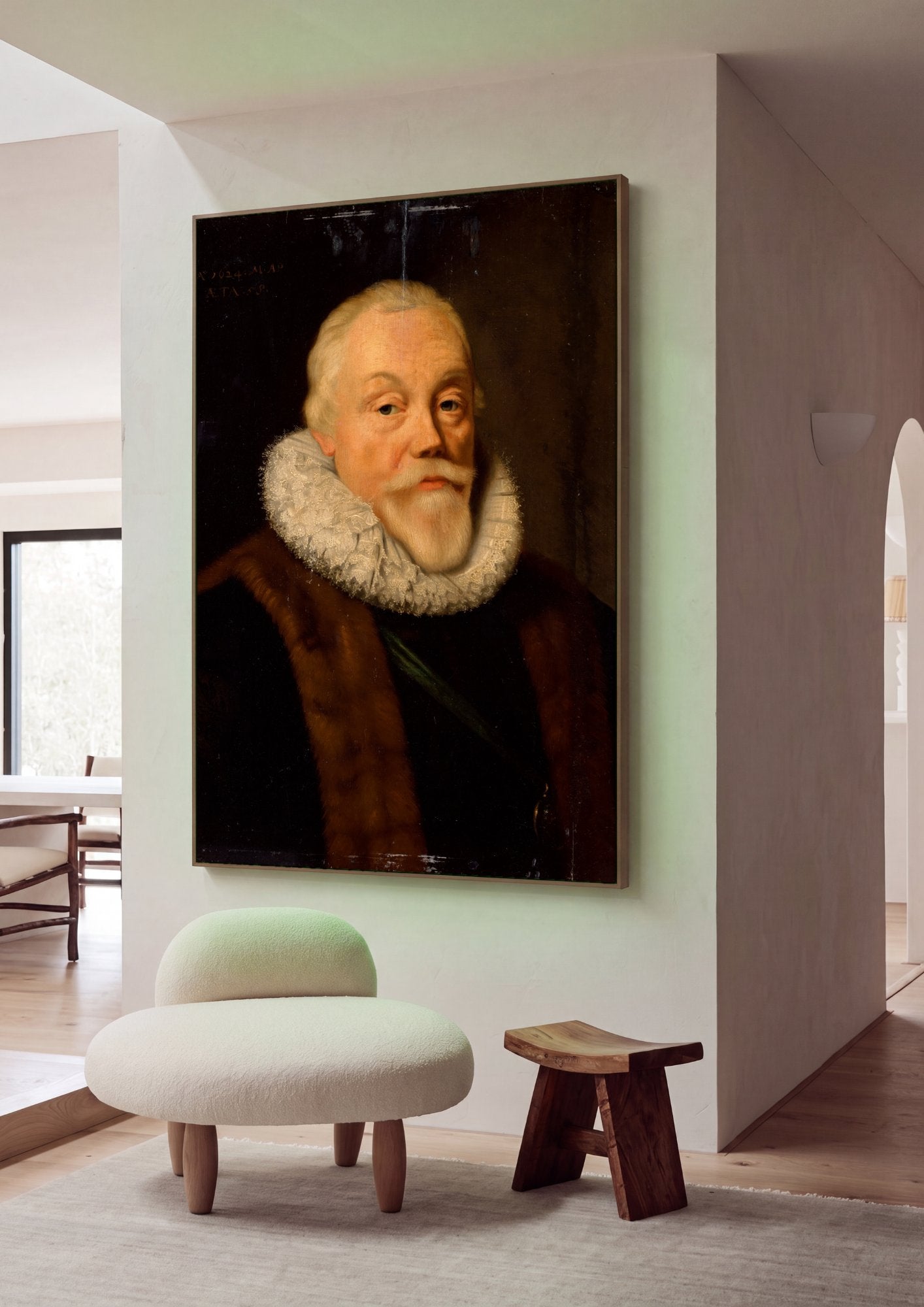 Quadro Decorativo Retrato de Cavalheiro - Daniël Mijtens em ambiente decorado
