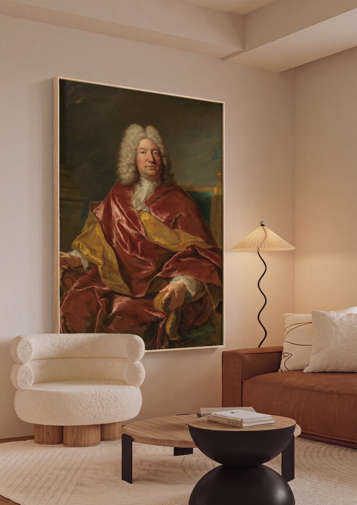 Quadro Decorativo Retrato de Cavalheiro - Jean François de Troy em ambiente decorado