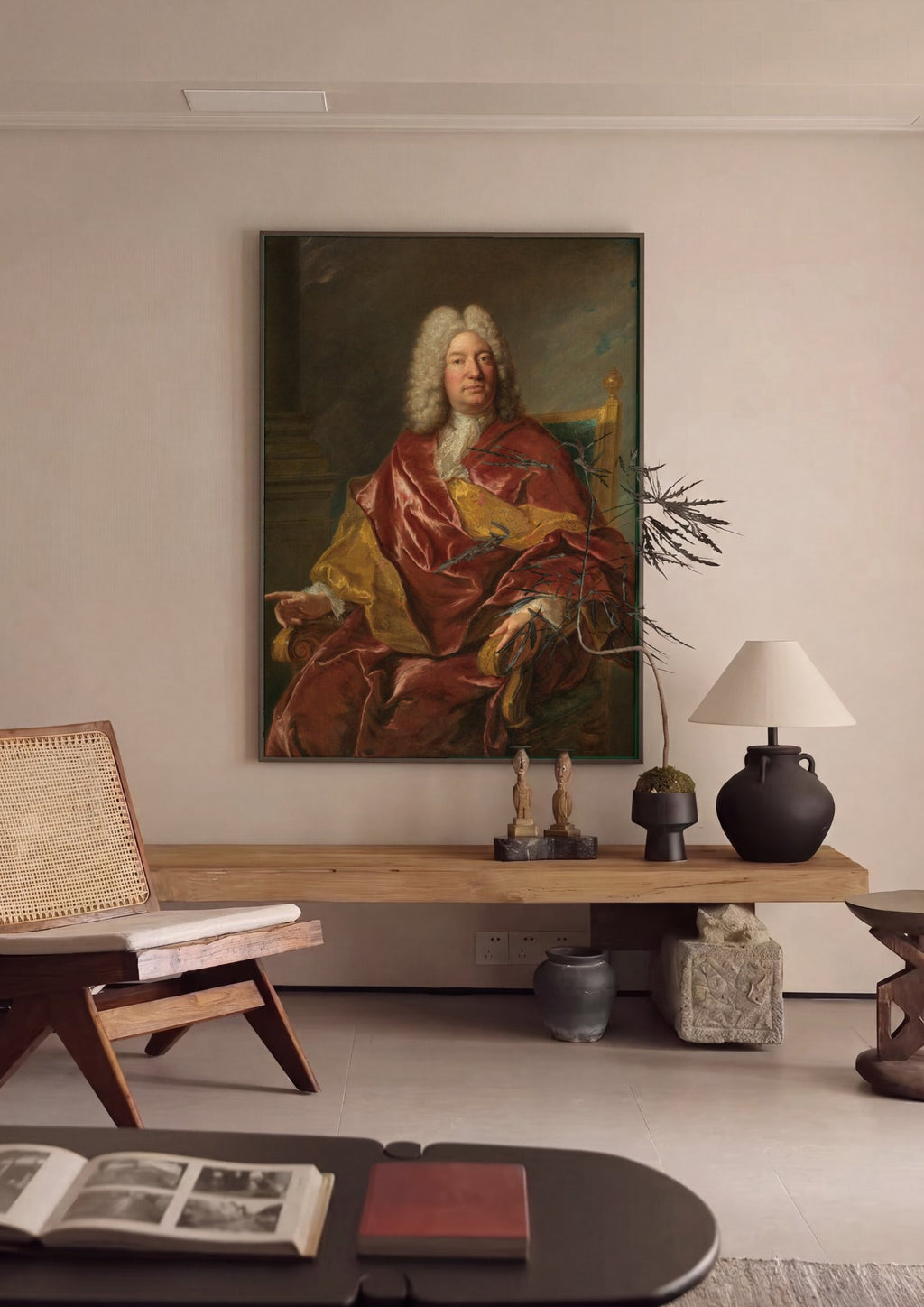 Quadro Decorativo Retrato de Cavalheiro - Jean François de Troy em ambiente decorado