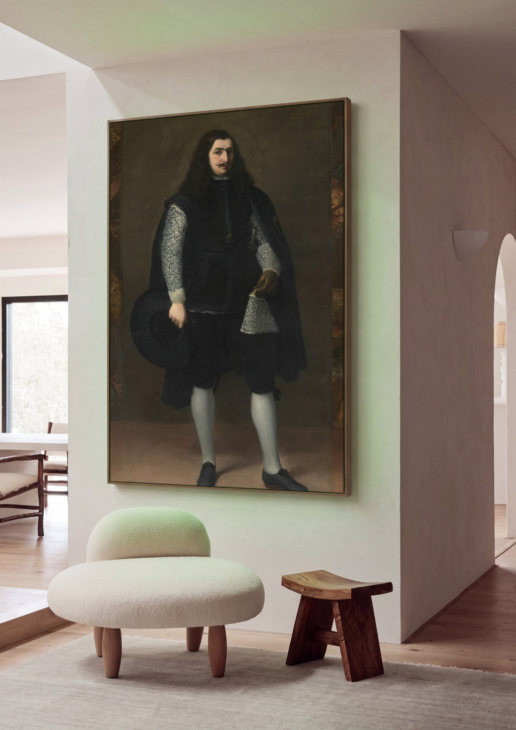 Quadro Decorativo Retrato de Cavalheiro - Murillo em ambiente decorado