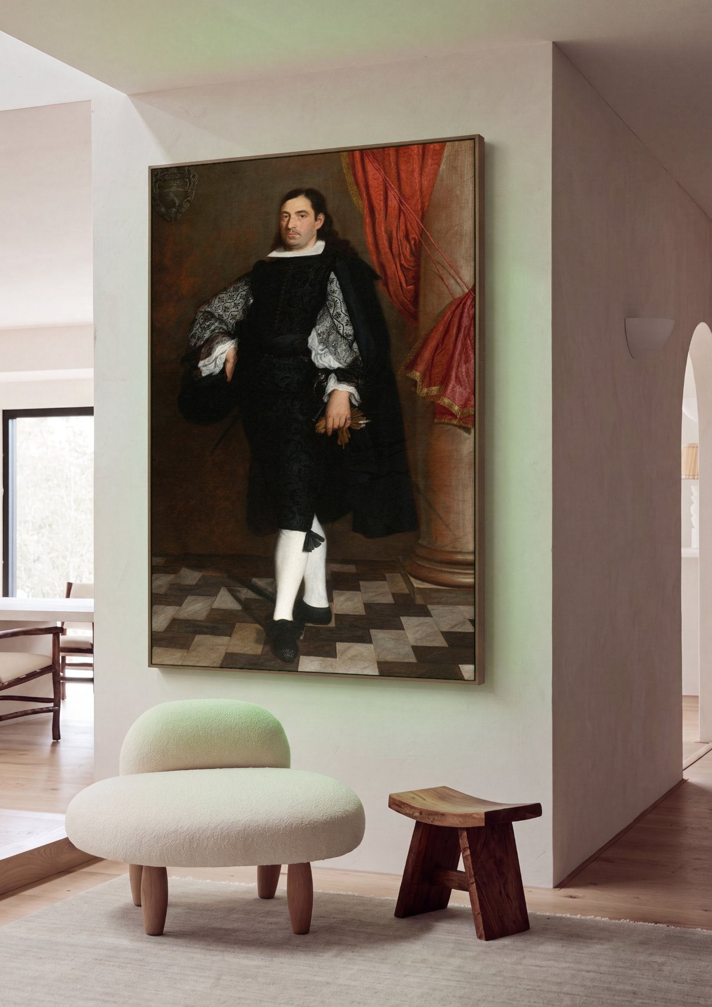 Quadro Decorativo Retrato de Cavalheiro - Murillo em ambiente decorado