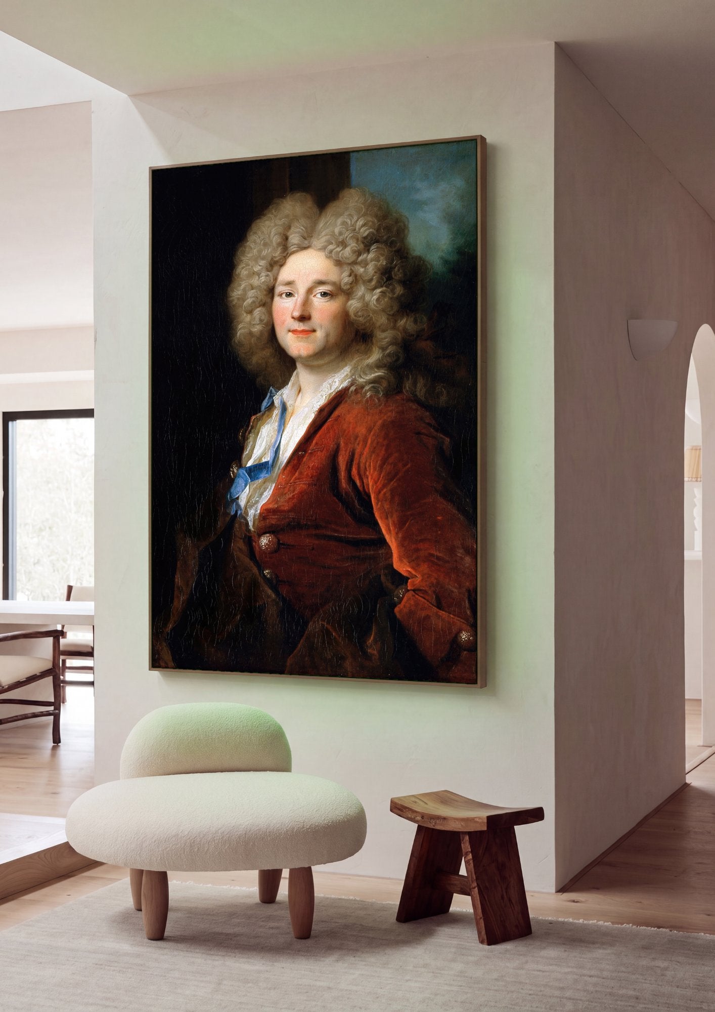 Quadro Decorativo Retrato de Cavalheiro - Nicolas de Largillière em ambiente decorado