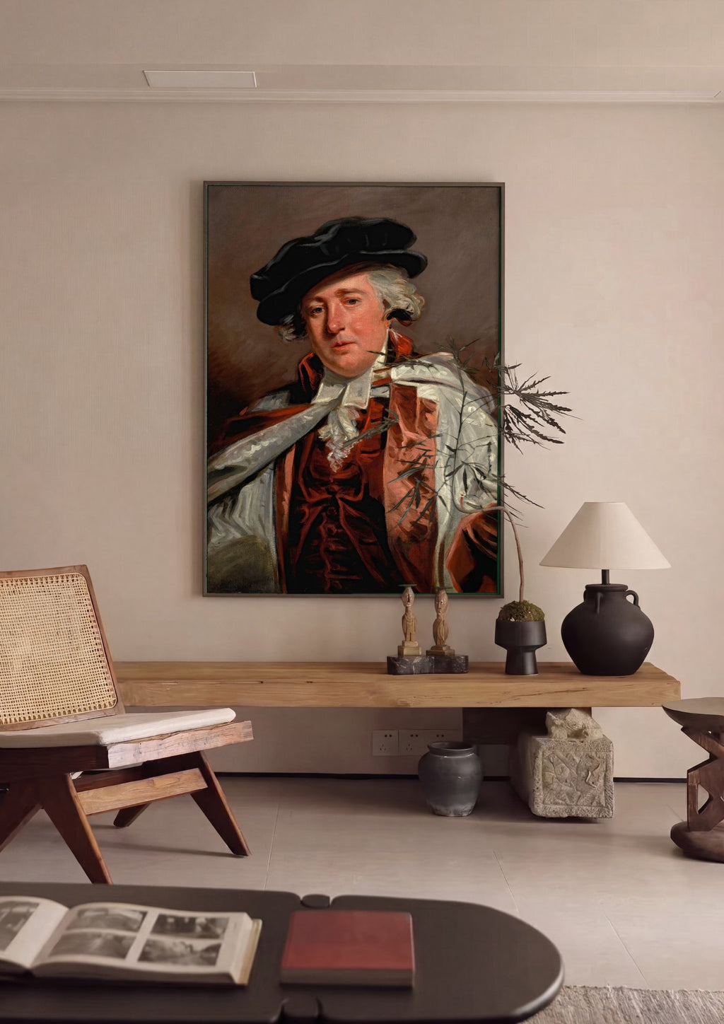 Quadro Decorativo Retrato de Cavalheiro - John Hoppner em ambiente decorado