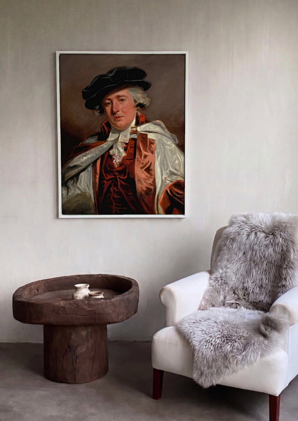 Quadro Decorativo Retrato de Cavalheiro - John Hoppner em ambiente decorado
