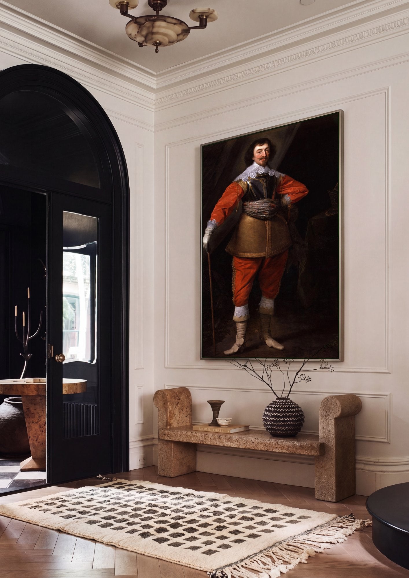 Quadro Decorativo Retrato de Cavalheiro - Daniël Mijtens em ambiente decorado