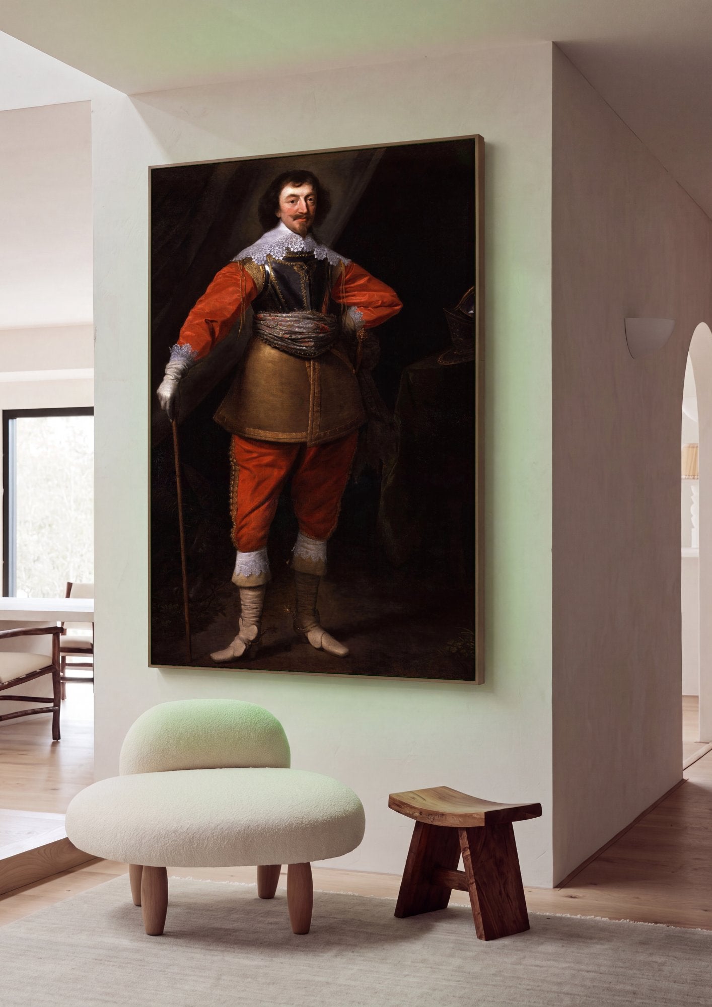 Quadro Decorativo Retrato de Cavalheiro - Daniël Mijtens em ambiente decorado