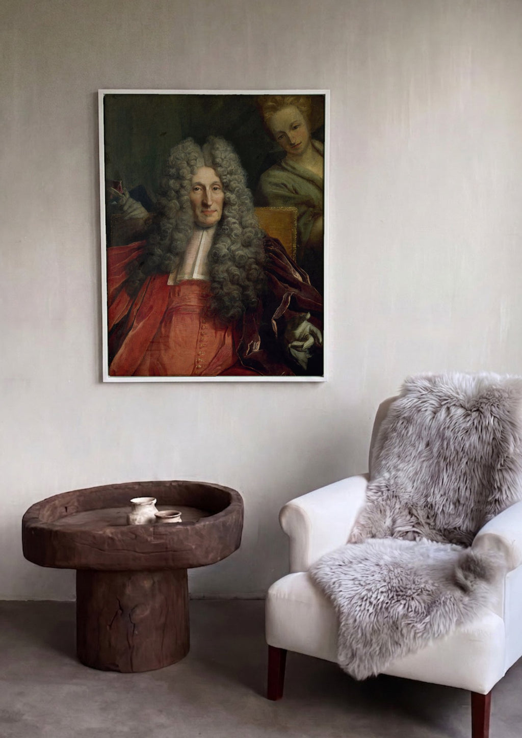 Quadro Decorativo Retrato de Cavalheiro - Nicolas de Largillière em ambiente decorado