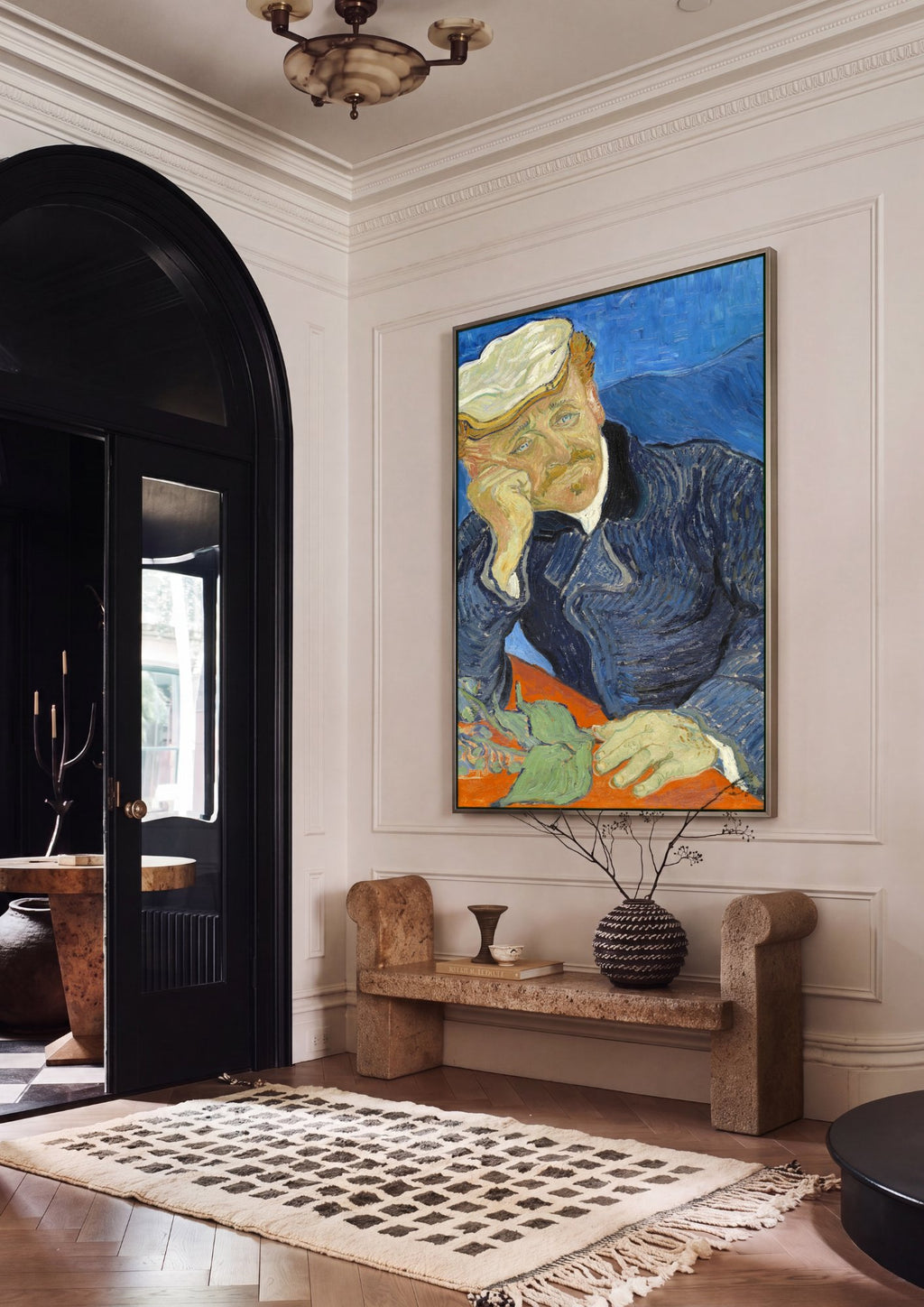 Quadro Decorativo Retrato de Marinheiro (Pai Tanguy) - Van Gogh em ambiente decorado