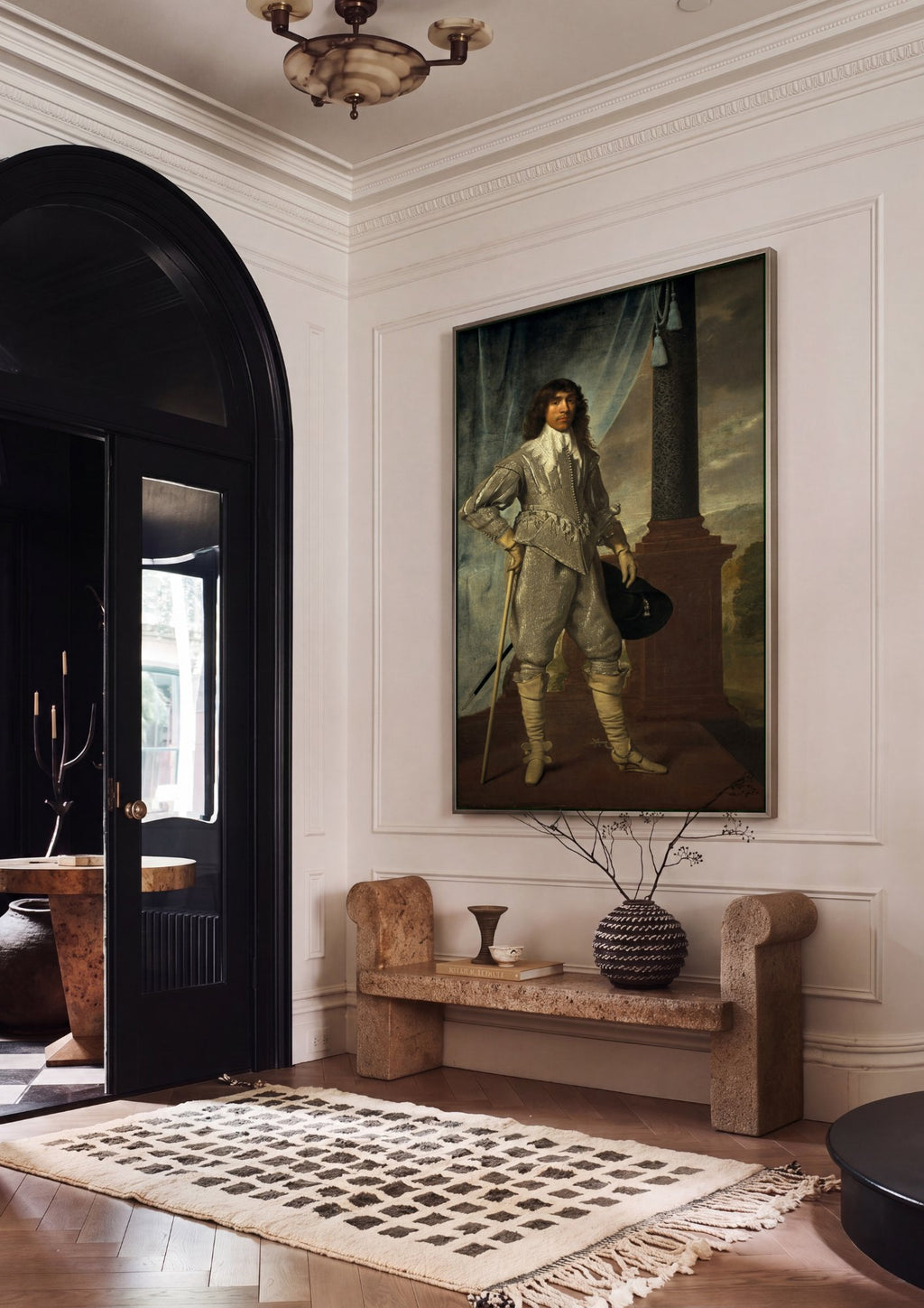 Quadro Decorativo Retrato de Cavalheiro - Daniël Mijtens em ambiente decorado