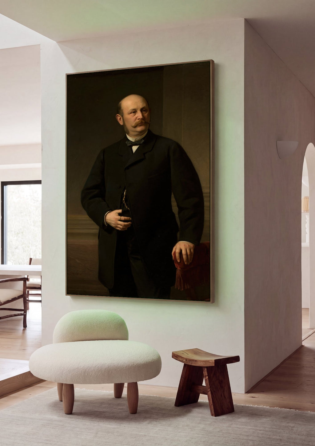 Quadro Decorativo Retrato de Cavalheiro - Józef Simmler em ambiente decorado