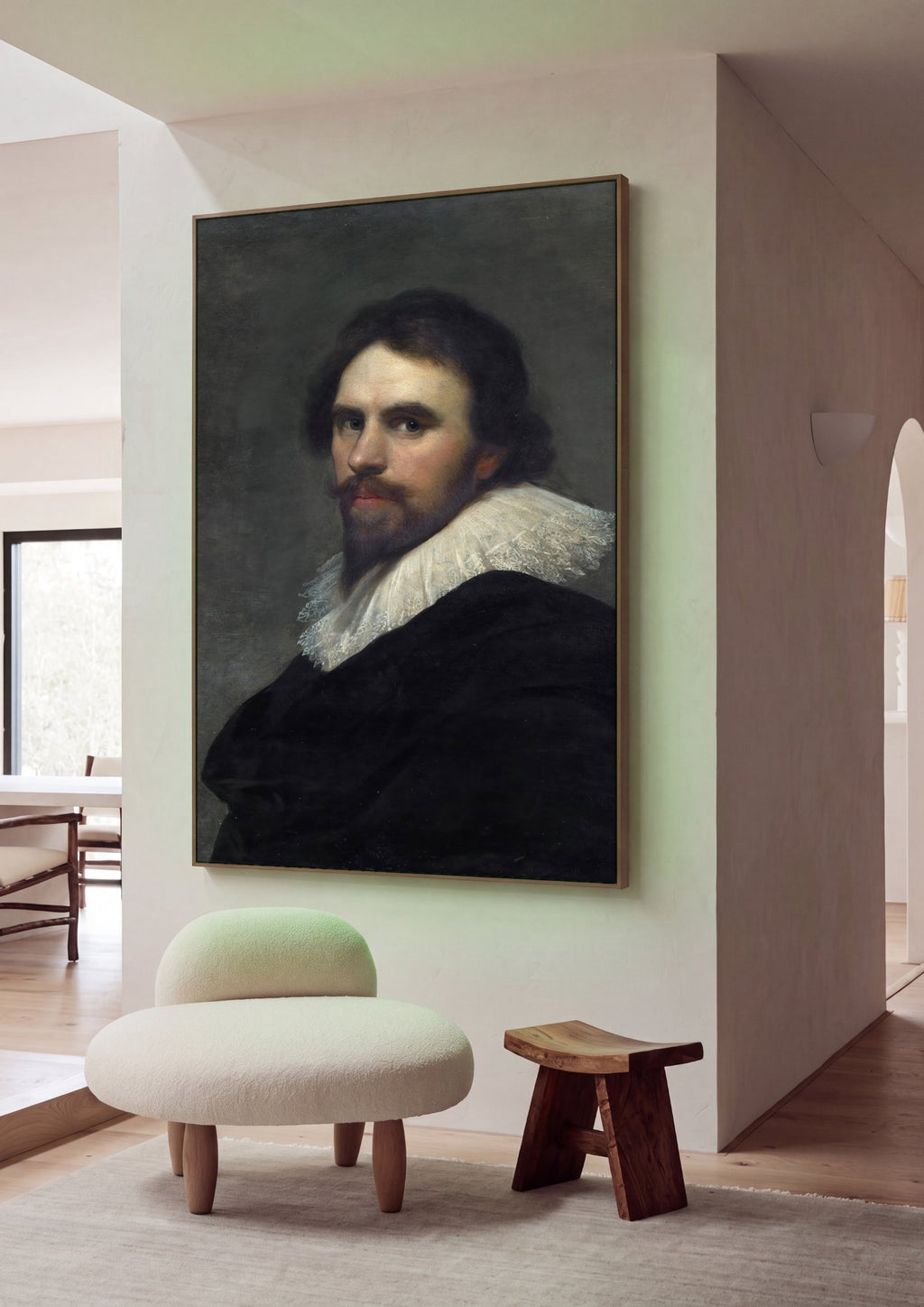 Quadro Decorativo Retrato de Cavalheiro - Daniël Mijtens em ambiente decorado