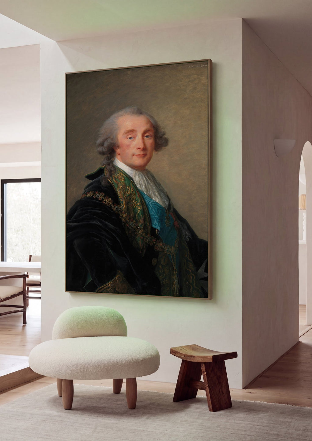 Quadro Decorativo Retrato de Duque - Elisabeth Vigée Le Brun em ambiente decorado